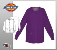 Dickies EDS Missy Fit Round Neck, Snap Front Warm-Up Jacket