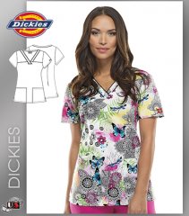 Dickies EDS Printed Now And Zen V-Neck Top