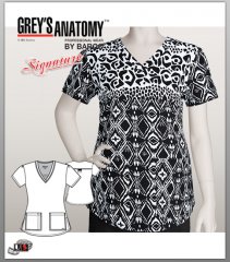 Grey's Anatomy Women's Raffa V-Neck Print Top