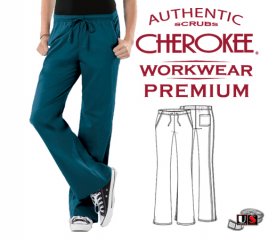Cherokee Workwear Junior Fit Low-Rise Drawstring Pant