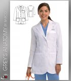 Grey's Anatomy Women's 32" 3 Pocket Button Front Lab Coat