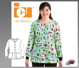 ICU Barco Uniforms Holiday Cheer Women's 2 Pocket Warm Up Jacket