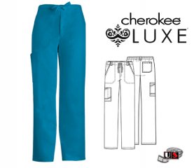 Cherokee LUXE Scrub Uniform Men's Fly Front Drawstring Pant