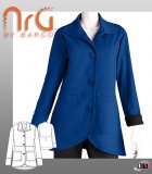 NRG by Barco Shaped Hem French Terry 2 Pckets Jacket Indigo/Blk