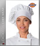 Dickies Chef Unisex Traditional Chef Hat White