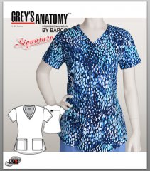 Grey's Anatomy Women's Himalaya V-Neck Print Top