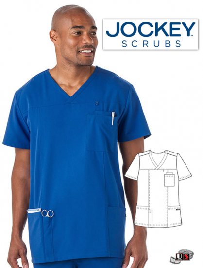 Jockey Medical Scrub Banded Crossed V-Neck Shirt - Click Image to Close
