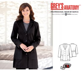 Grey's Anatomy 34" 4 Pocket Fashion Lab Coat