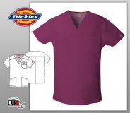 Dickies EDS Men's V-Neck Top with Dickies Logo Twill Tape