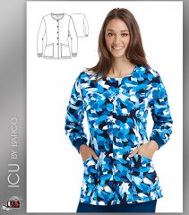 ICU By Barco Uniforms Artsy Women's 2 Pocket Warm Up Jacket