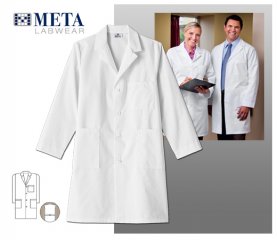 Meta Labwear Unisex 40" Labcoat - White