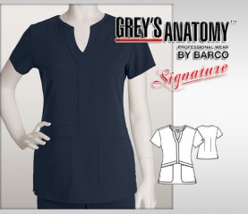 Greys Anatomy Signature arclux w/4-Way Stretch 2 Pckt-Graphite