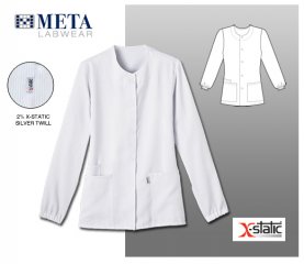 Meta Unisex 30" Silver Safe Warm-Up Jacket