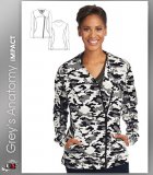 Grey's Anatomy iMPACT Women's Asymmetric Zip Camo Print Scrub Ja