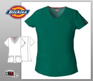 Dickies EDS Jr. Fit Signature Dickies Logo Twill Tape V-Neck Top