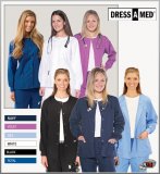 Dress A Med Solid Premium Sports 3 Pocket Scrub Jacket