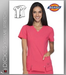 Dickies Xtreme Stretch Original Junior Fit V-Neck Top