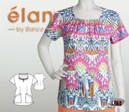 Barco Elan Women's Zanadoo Print Top With Bling Zip