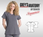 Greys Anatomy Signature arclux w/ 4-Way Stretch 2 Pckt Mock