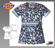 Dickies Fashion Jr. Fit Round Neck Top in Fiesta