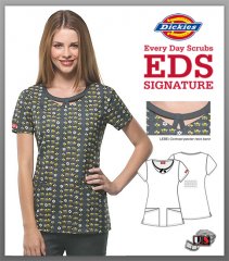 Dickies EDS Printed Let It Bee Jr. Fit Round Neck Top