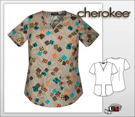 Cherokee Printed Jungle Jumble V-Neck Top
