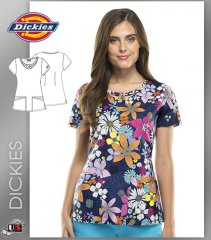 Dickies Printed I'm Daisy About You Round Neck Top