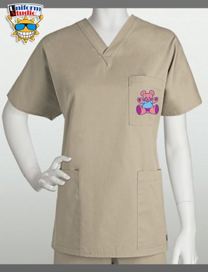 Uniform Studio Unisex V-Neck Top Bear - Click Image to Close