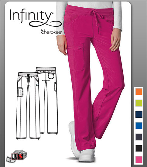 Cherokee Infinity Low-Rise, Straight Leg Pant - Click Image to Close