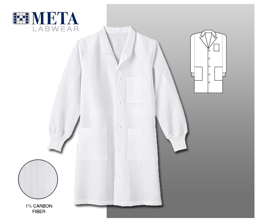 Meta Unisex Fluid Resistant Anti-Static Labcoat - Click Image to Close