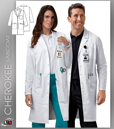 CHEROKEE Next Generation 40" Unisex Lab Coat - Click Image to Close