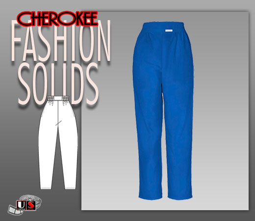 Cherokee Fashion Solids Original Boxer Pant in Royal - Click Image to Close