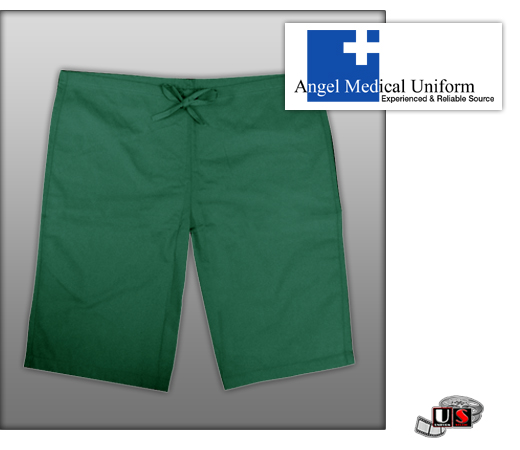 Drawstring Patient Shorts - Green - Click Image to Close