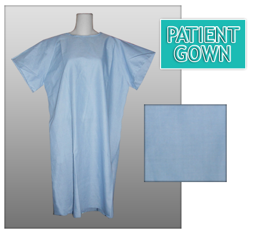 Eurocale Patient Gown - Blue Gray - Click Image to Close