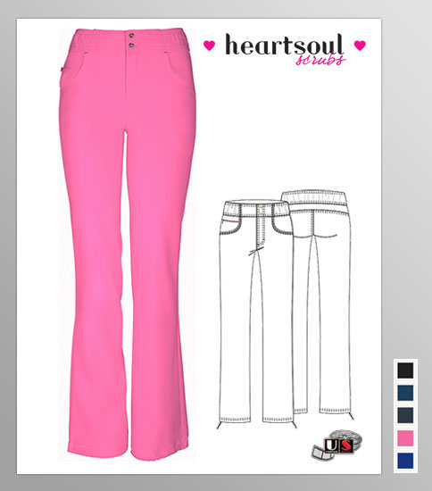 Heartsoul Shine On! Women's Enchanted Low Rise Scrub Pant - Click Image to Close