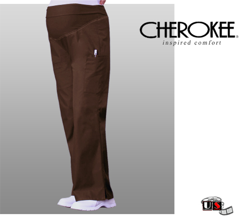 Cherokee Maternity Flare-Leg Pant Red - Click Image to Close