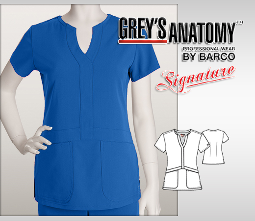 Greys Anatomy Signature arclux w/4-Way Stretch 2 Pckt-New Royal - Click Image to Close