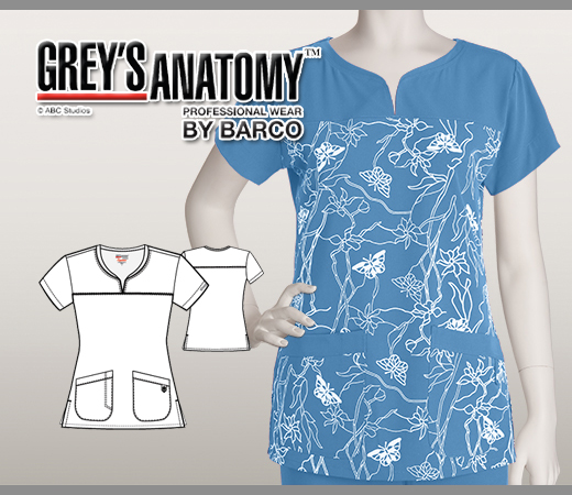 Greys Anatomy Arclux w/ 4-way Stretch 2 Pckt Noch Nck - Ceil - Click Image to Close