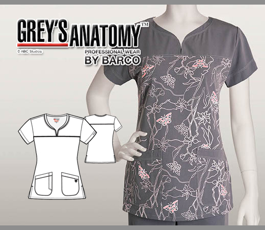 Greys Anatomy Arclux w/ 4Way Stretch 2 Pckt Noch Neck - Magnum - Click Image to Close