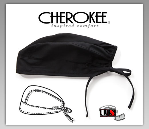 Cherokee Adjustable Tie-Back Scrub Hat - Click Image to Close