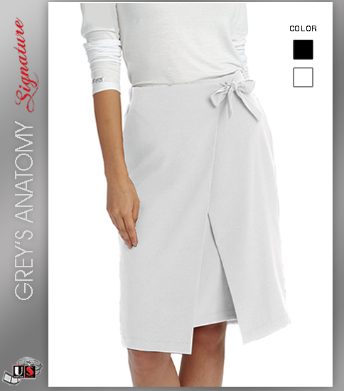 Signature by Grey's Anatomy Women's Faux Wrap Skirt - Click Image to Close