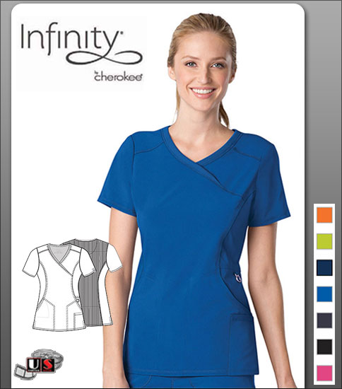 Cherokee Infinity Mock Wrap Top - Click Image to Close