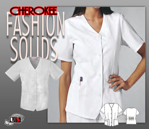 Cherokee Fashion Solids Weskit Top In White - Click Image to Close