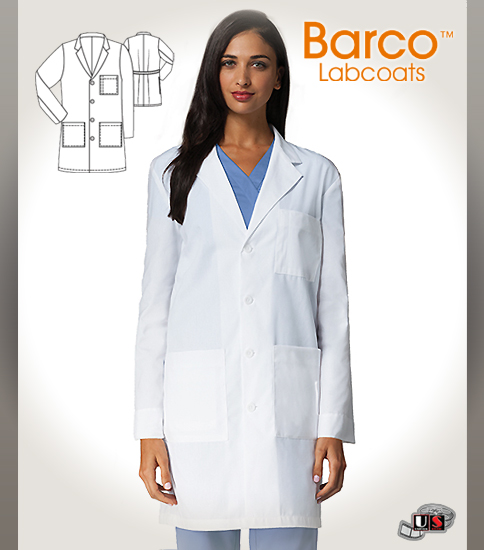 Barco's 38" Unisex 5 Pocket Long-Length Lab - Click Image to Close