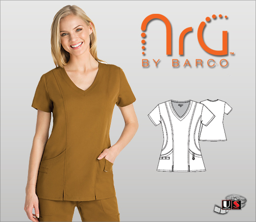 Barco NRG arcFlex 2 Pocket Fashion V-Neck - Click Image to Close