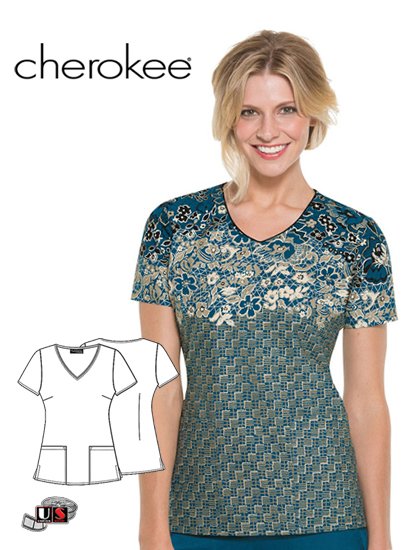 Cherokee Runway About Lace V-Neck Top - Click Image to Close