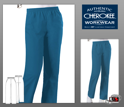 Cherokee Workwear's Solid Women's Pull-on Pant - Click Image to Close