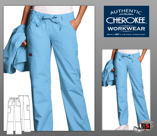 Cherokee Workwear's Solid D/S Cargo Pant - Click Image to Close