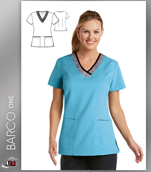 Grey's Anatomy Active Wear 3 Pockets Marquis Style Scrub Top-CSK - Click Image to Close