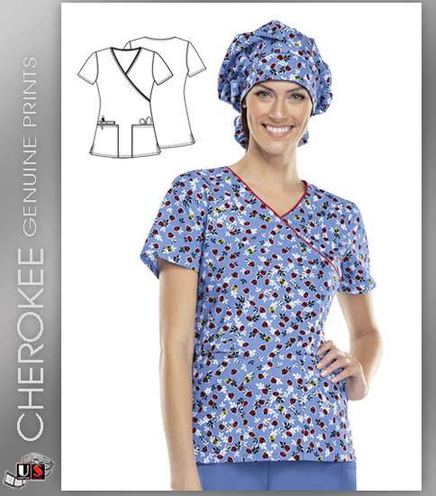 Cherokee Genuine Luck Be A Ladybug Mock Wrap Top - Click Image to Close